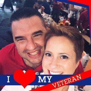 Military veteran enjoying time with her husband