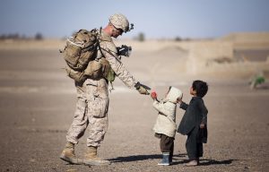 Children Thanking Soldier